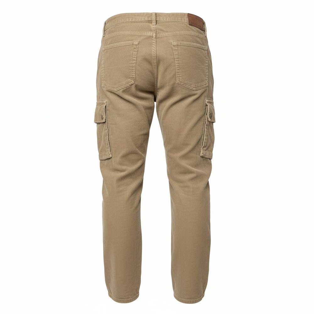 Tommy Hilfiger Men's Vintage Tan Corduroy Cargo Jeans Sized 36x32